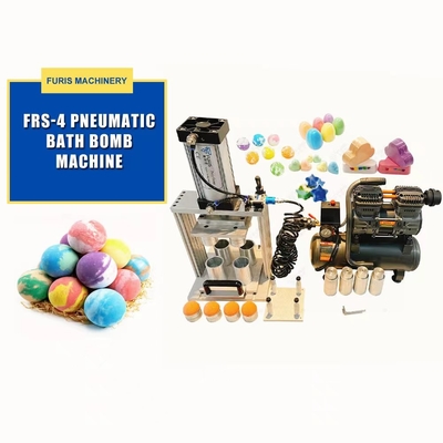 Venta caliente Pneumático manual Pequeño Cuatro molde único Baño Fizzer Baño bombas Prensa haciendo máquina de moldeado