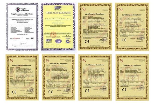 China Furis Group Co Ltd Certificaciones